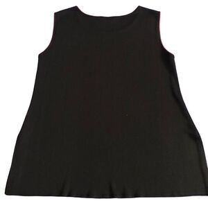 Exclusively Misook Shell Acrylic Black Red Tipping Business Casual Office Size M